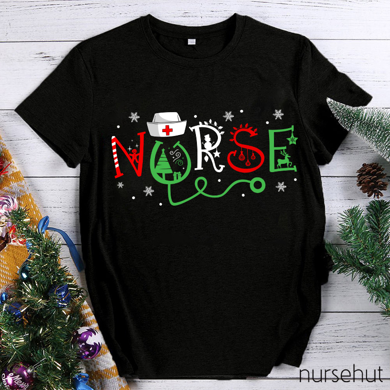 HO HO HO Merry Christmas Nurse T-Shirt