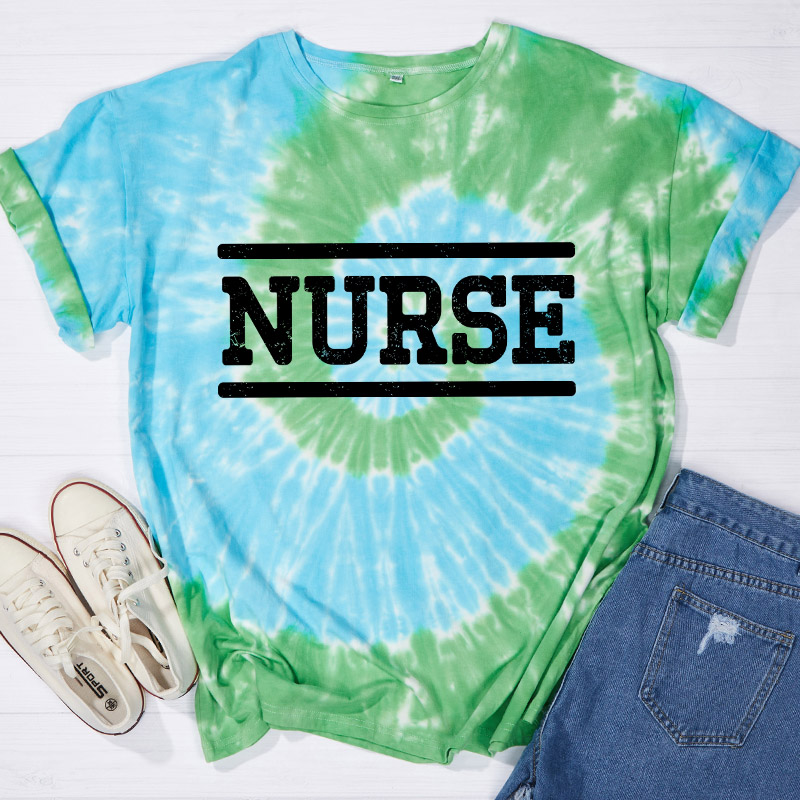 Nurse Alphabet Nurse Tie-dye T-Shirt