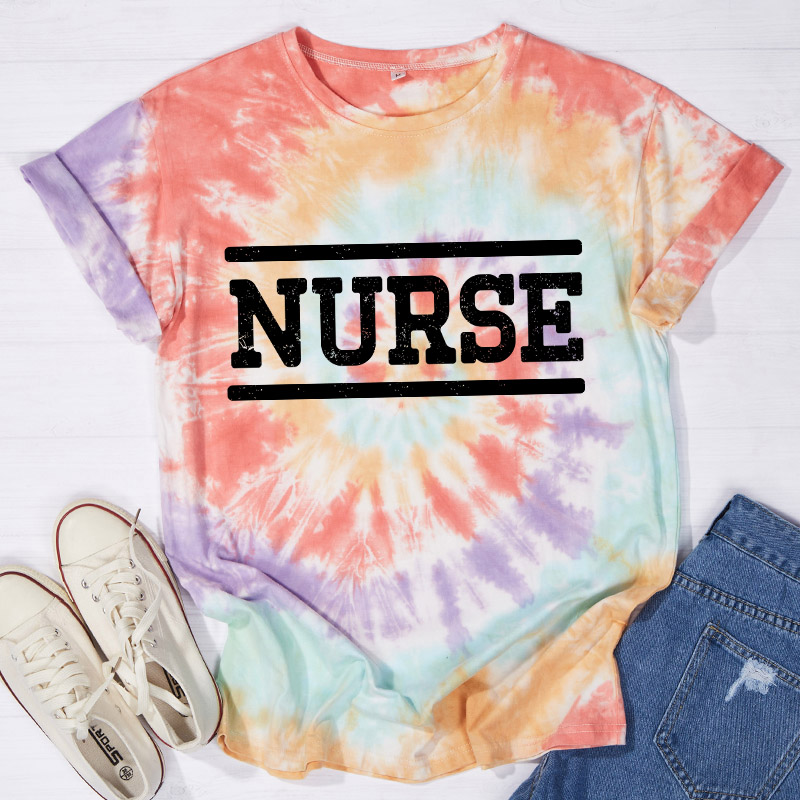 Nurse Alphabet Nurse Tie-dye T-Shirt