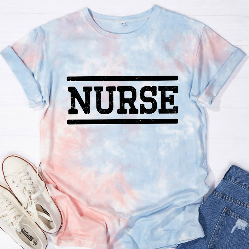Nurse Alphabet Nurse Tie-dye T-Shirt