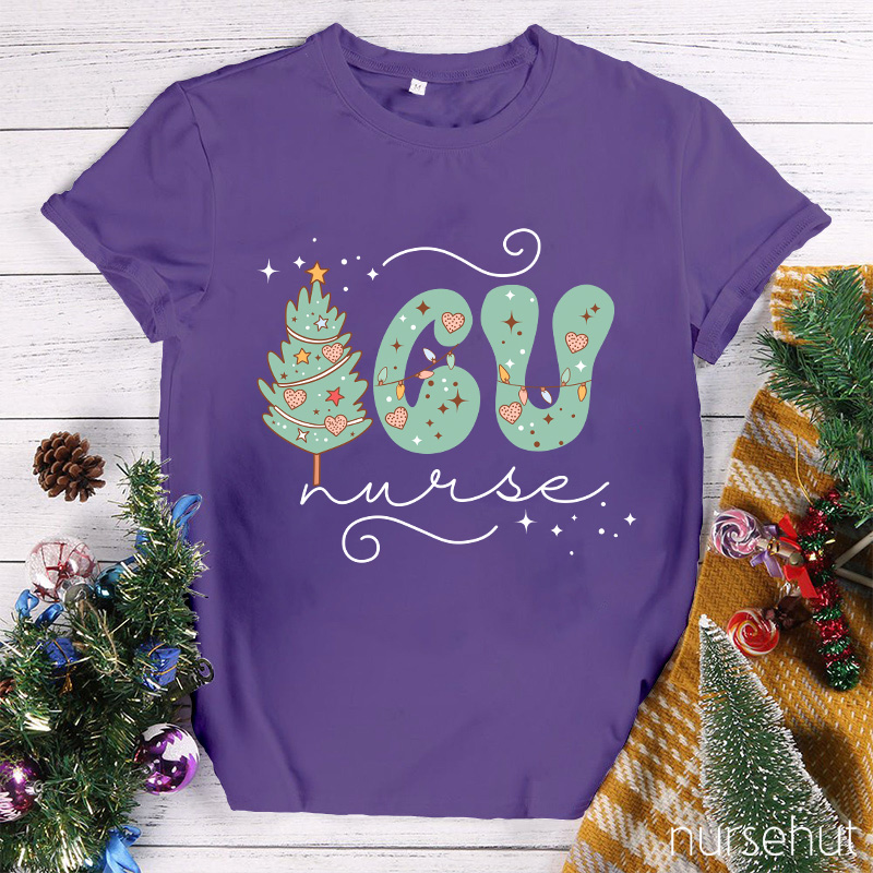Icu Work Department Pattern Nurse T-Shirt