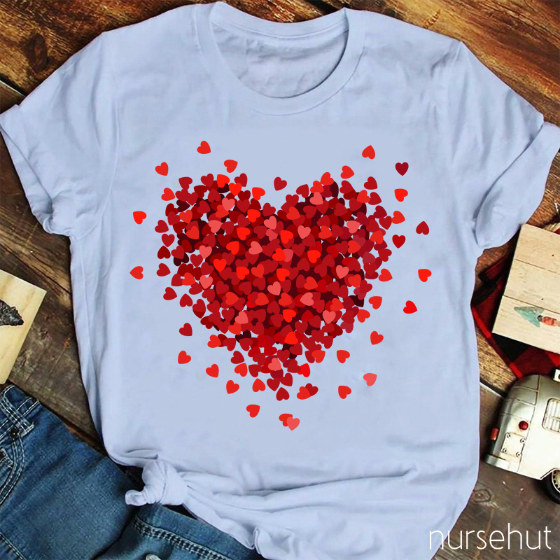 Let Love Fill Your Heart Teacher T-Shirt