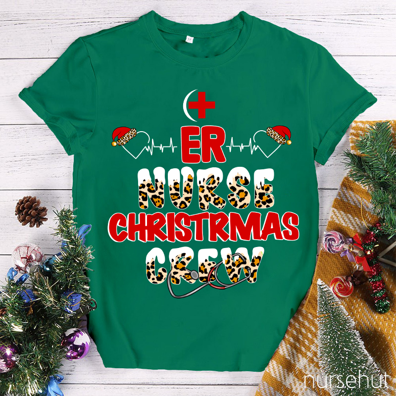 ER Nurse Christmas Crew Nurse T-Shirt