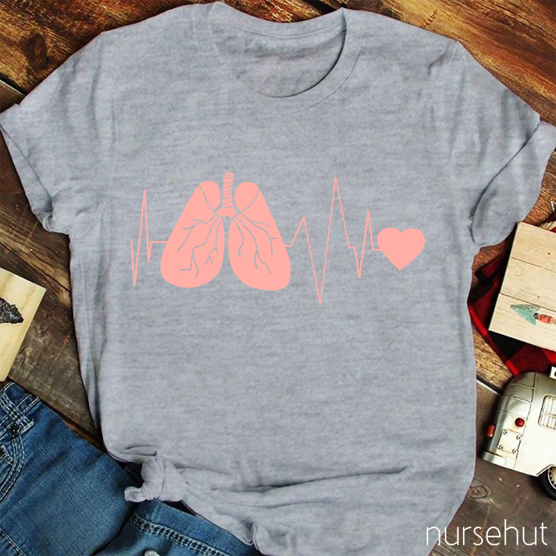 Lung And Heart Beat Nurse T-Shirt