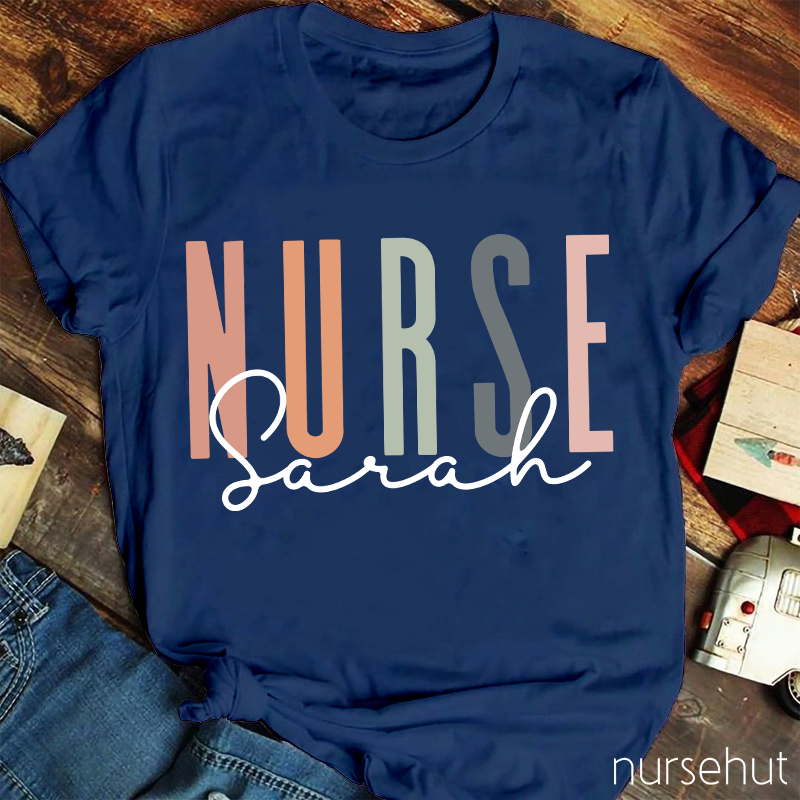 Personalized Simple Nurse T-Shirt