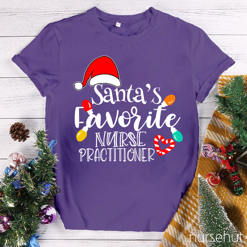 Santa's Favorite Nurse Practitioner Nurse T-Shirt