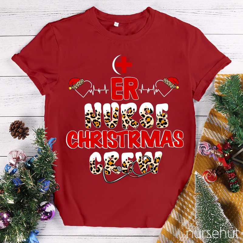 ER Nurse Christmas Crew Nurse T-Shirt