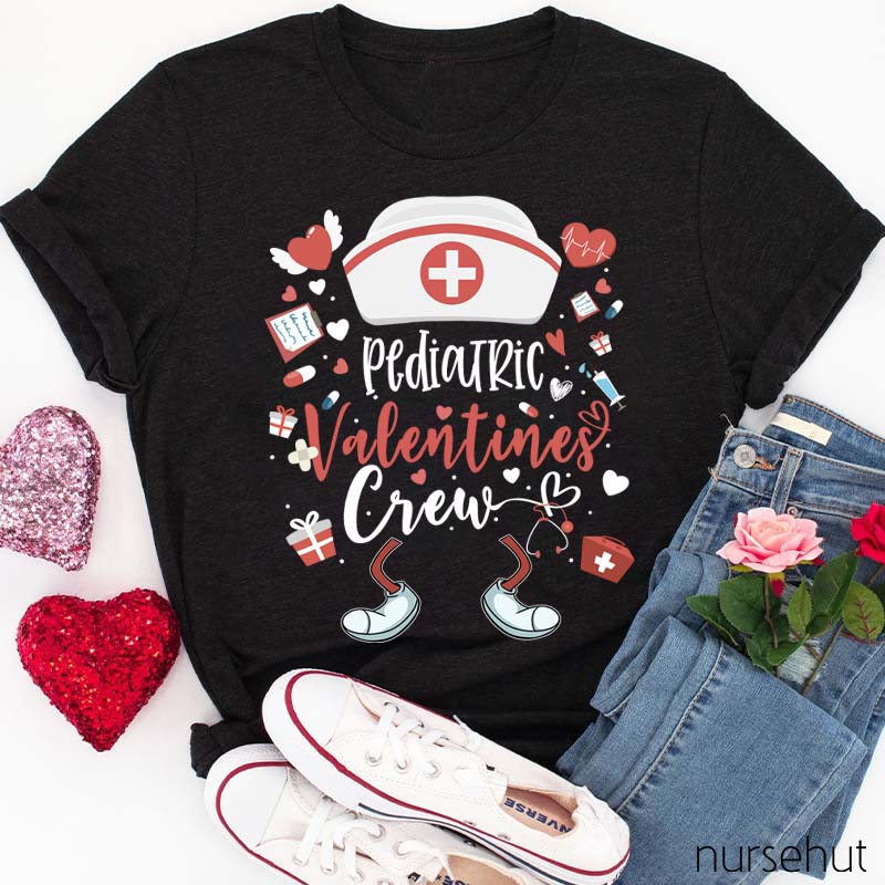 Personalized Department Pediatric Valentines Crew Nurse T-Shirt