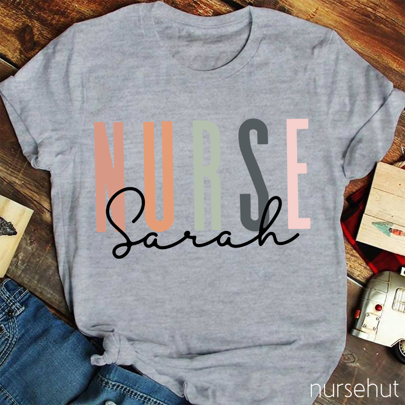 Personalized Simple Nurse T-Shirt