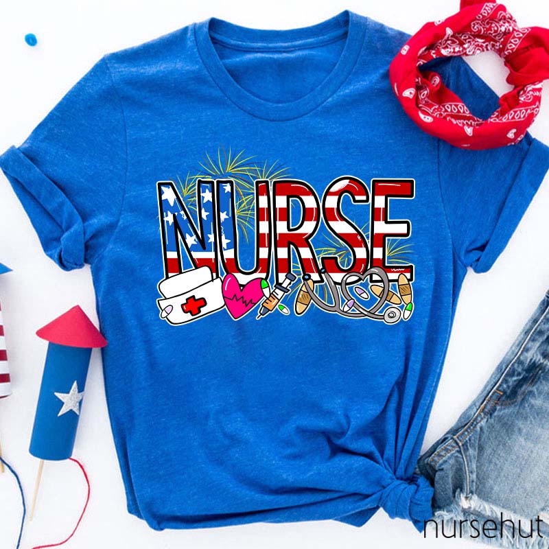Nurse Fireworks T-Shirt