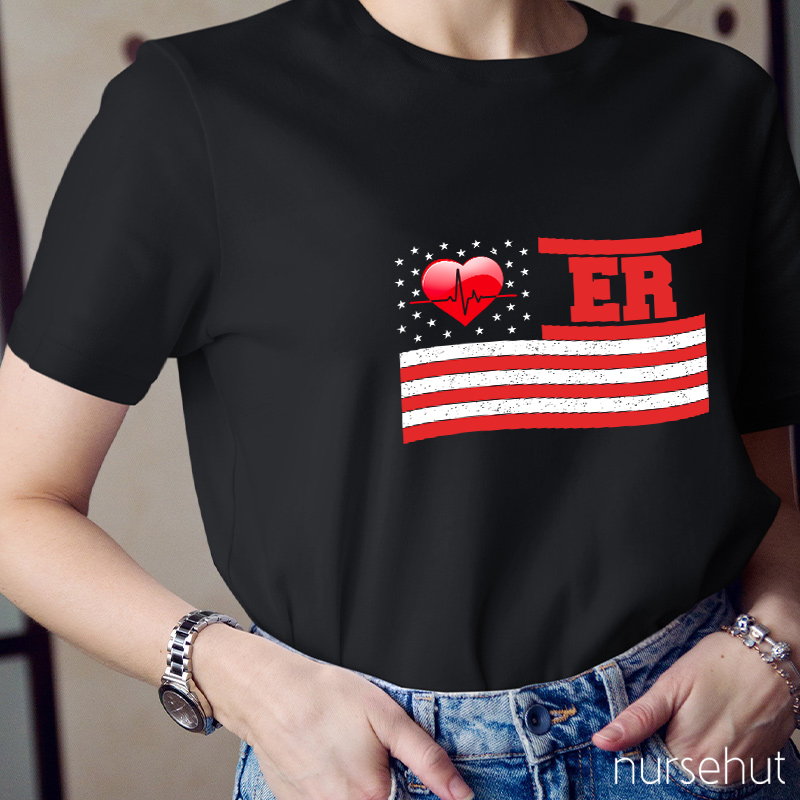 Flag ER Nurse T-Shirt
