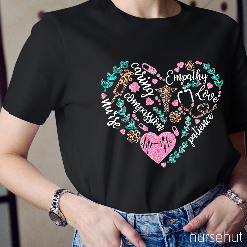 Heart Caring Empathy Love Nurse T-Shirt