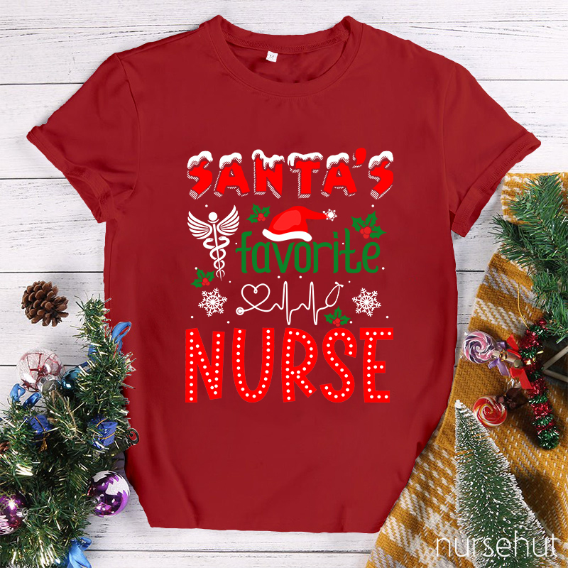 Santa's Favorite Nurse T-Shirt