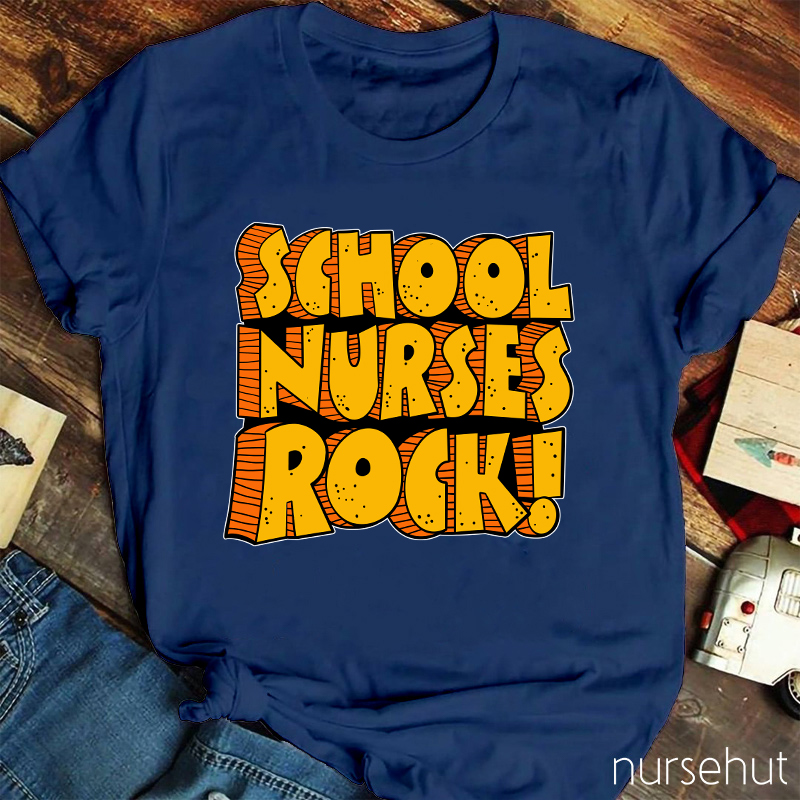 School Nurses Rock Nurse T-Shirt