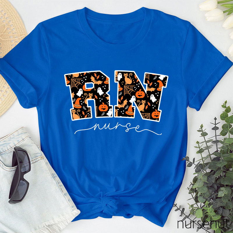 Personalized Happy Halloween Nurse T-Shirt