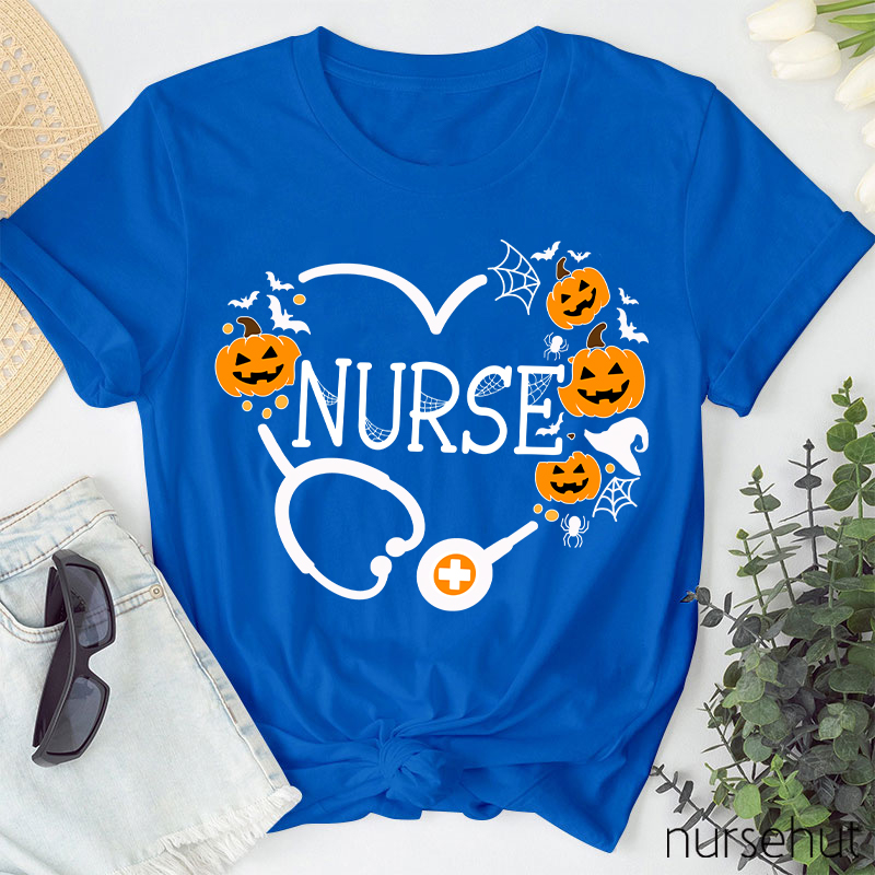 Pumpkin Stethoscope Nurse T-Shirt