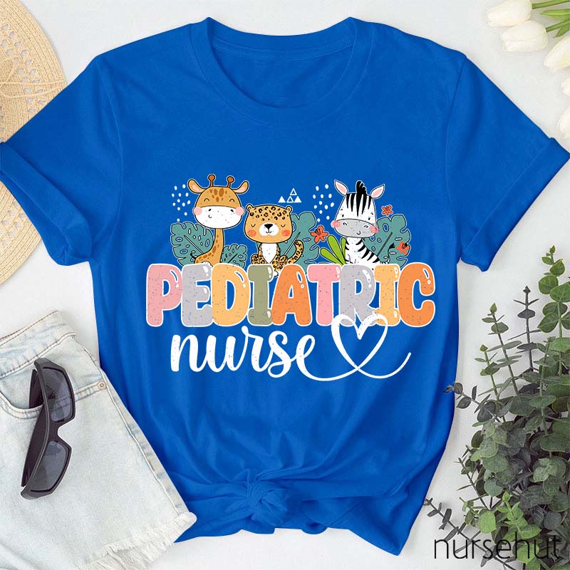 Pediatric Cute Animal Nurse T-Shirt