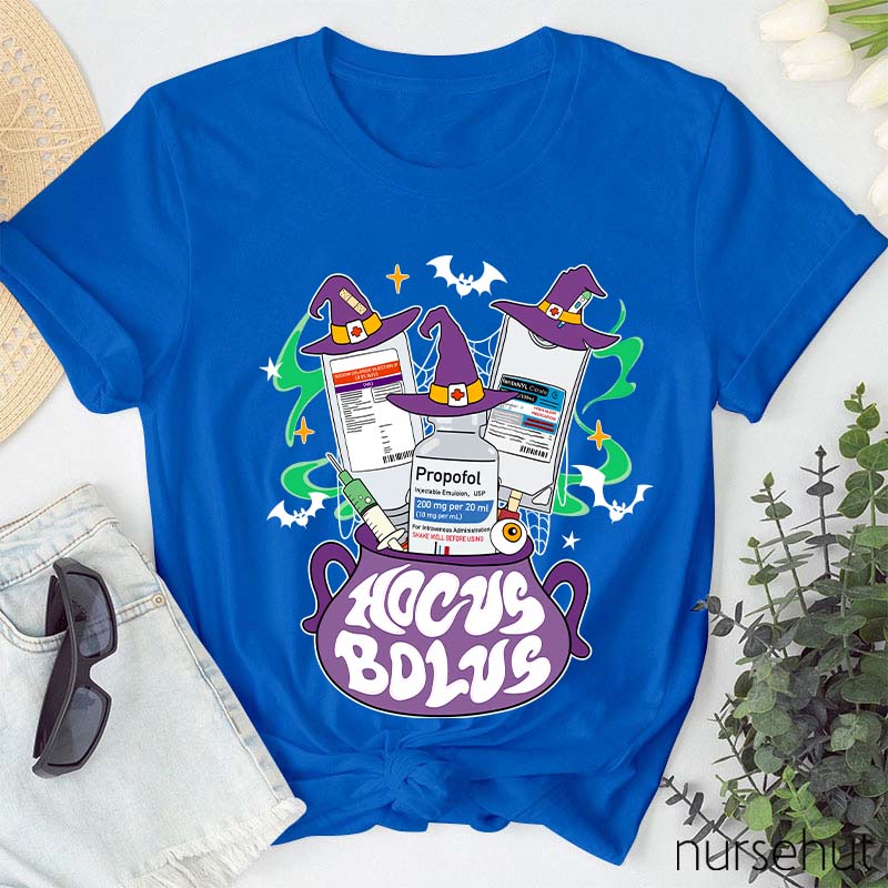 Hocus Bolus Halloween Pharmacist Nurse T-Shirt