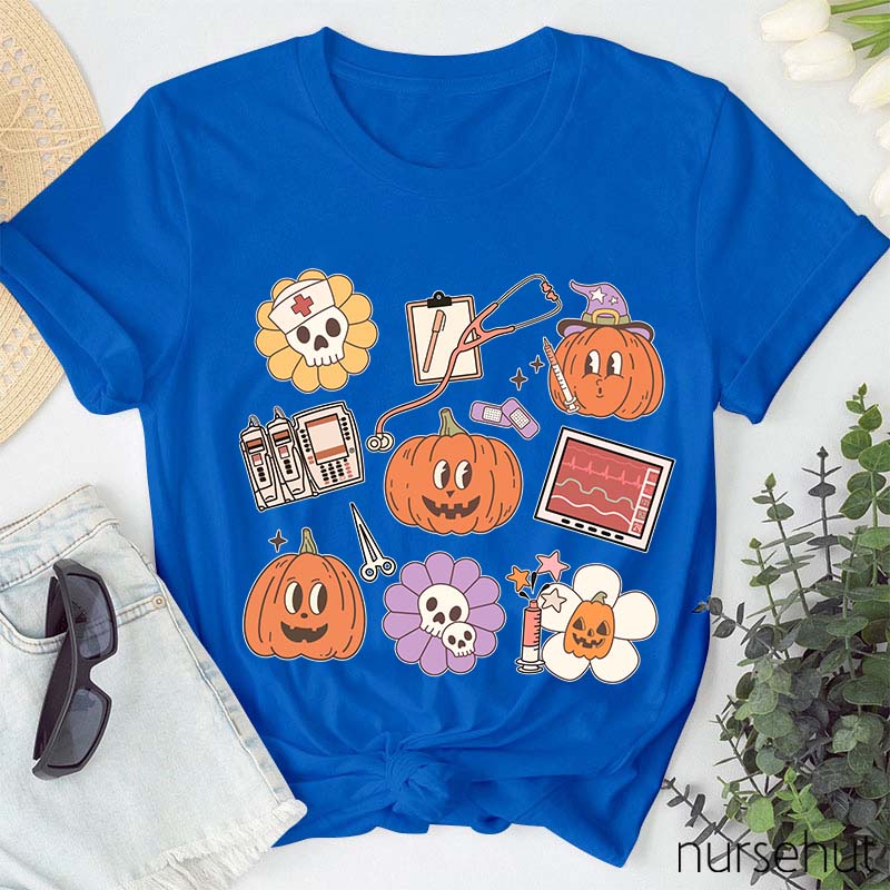 Halloween Pumpkins Nurse Life Nurse T-Shirt