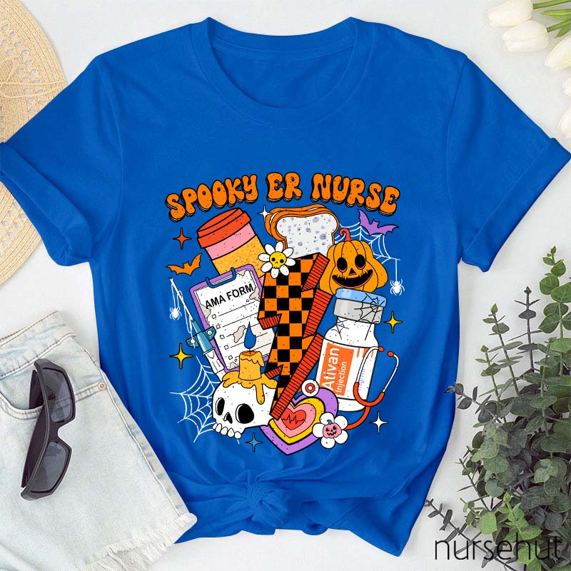 Spooky Halloween Emergency Nurse Nurse T-Shirt