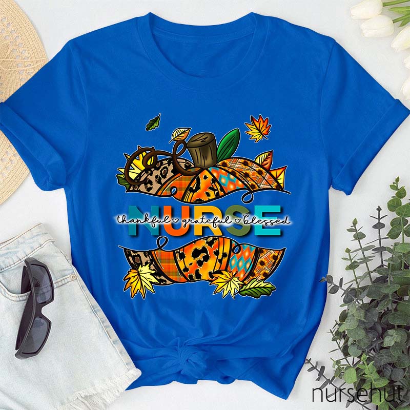 Thankful Grateful Blessed Nurse T-Shirt