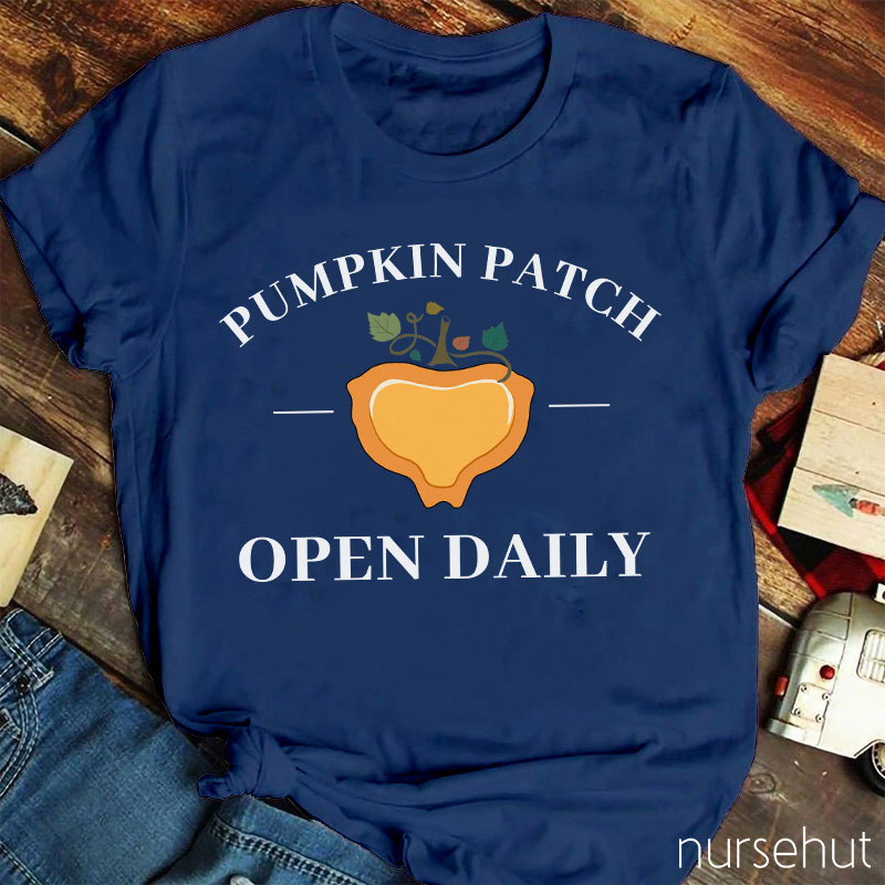 Pumpkin Patch Open Daily Nurse T-Shirt