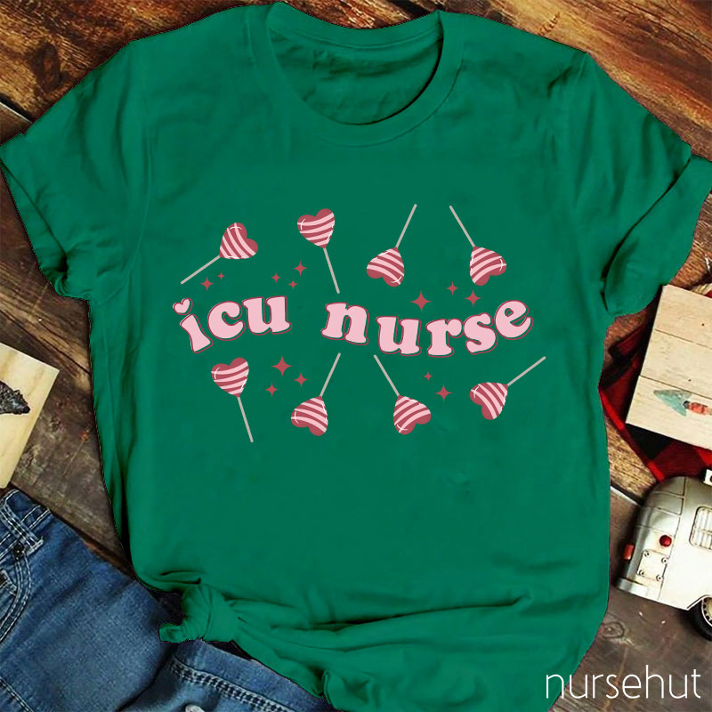 Valentine Heart Lolipop Nurse T-Shirt