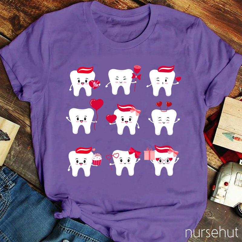 Valentine Teeth Nurse T-Shirt