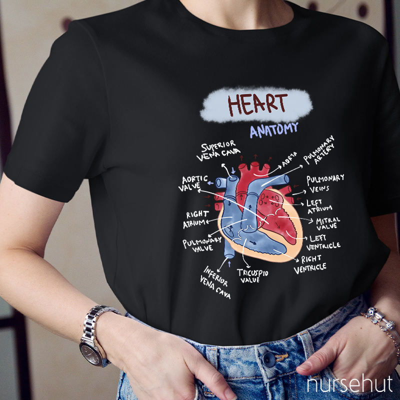 Heart Anatomy Nurse T-Shirt