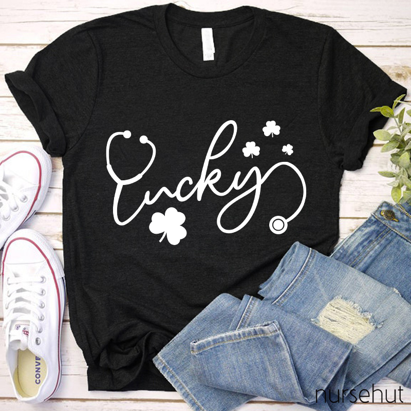 Lucky Stethoscope Nurse T-Shirt