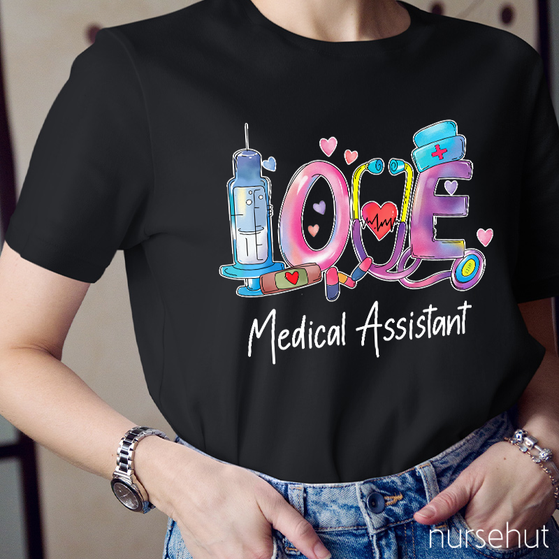 Pink Love Medical Assistant T-Shirt