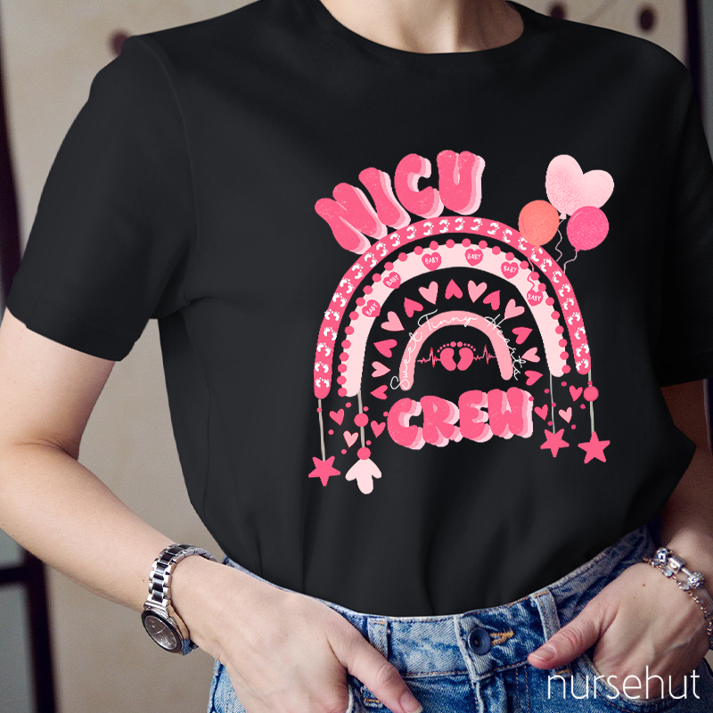 NICU Crew Sweet Tiny Hearts Nurse T-Shirt