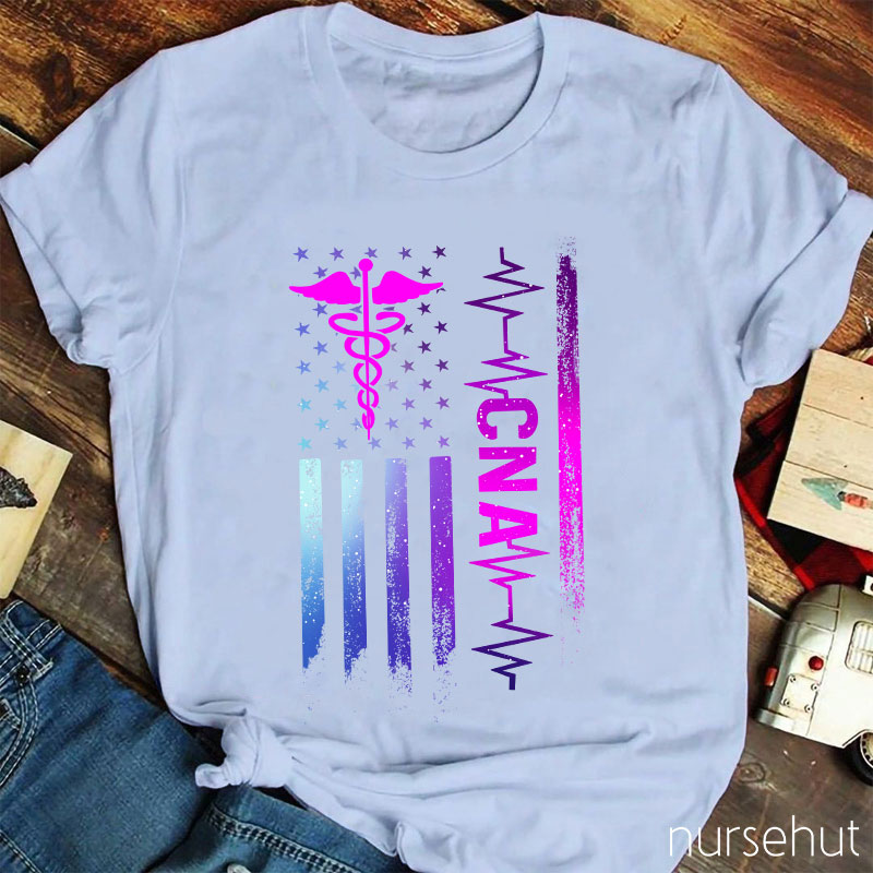 A Glittering Flag Nurse T-Shirt