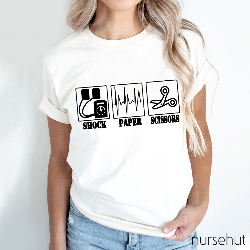 Shock Paper Scissors Nurse T-Shirt