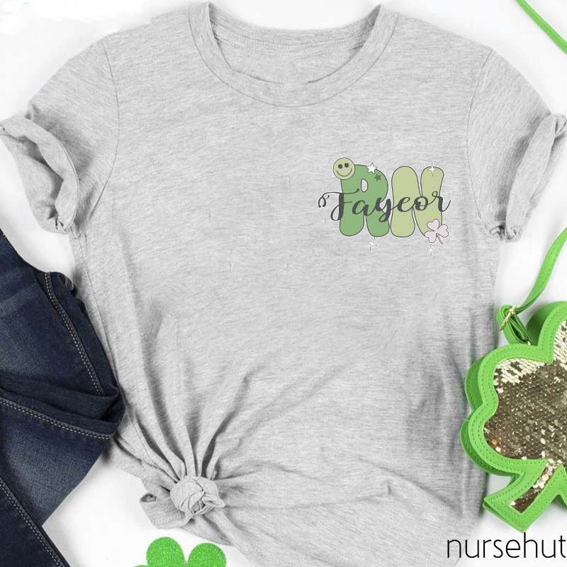 Personalized Department And Name Clovers Nurse T-Shirt