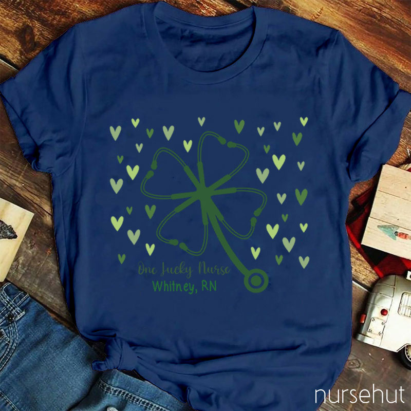 Personalized One Lucky Nurse That It Is Me Nurse T-Shirt