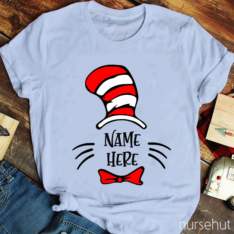 Personalized Teacher Name Cat T-Shirt