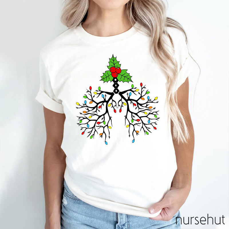 Christmas Vibes Lungs Nurse T-Shirt