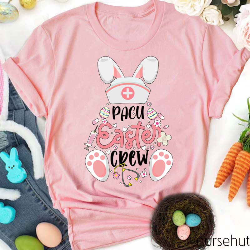Personalized Nurse Bunny Easter Crew Nurse T-Shirt