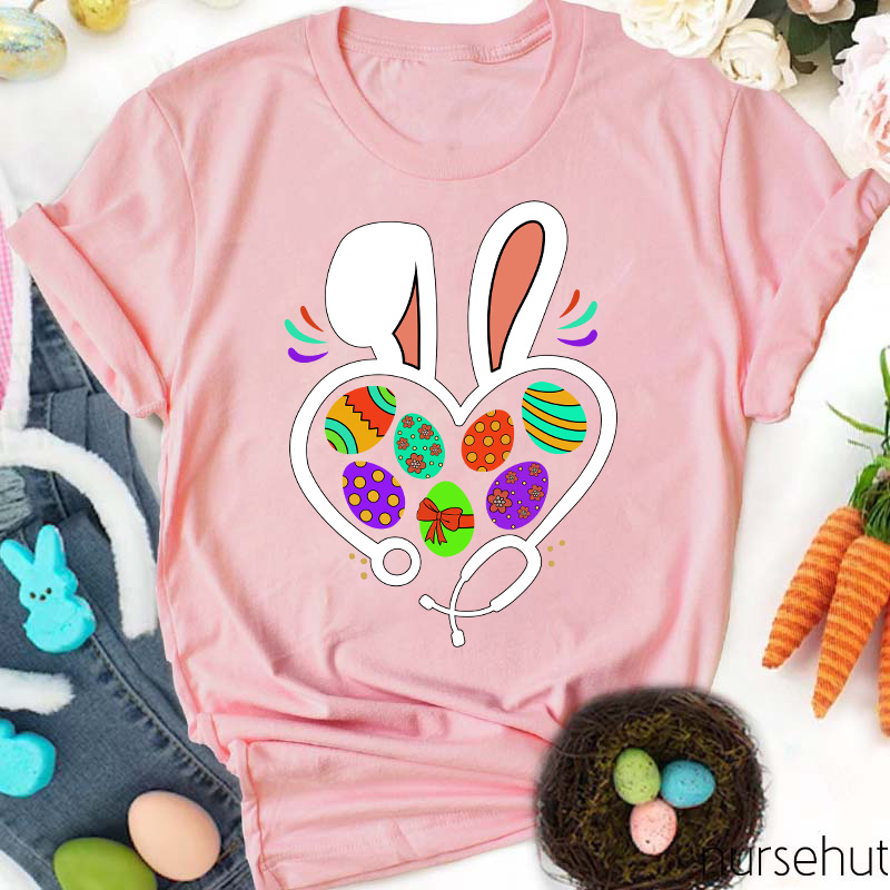 Easter Bunny And Eggs Nurse T-Shirt
