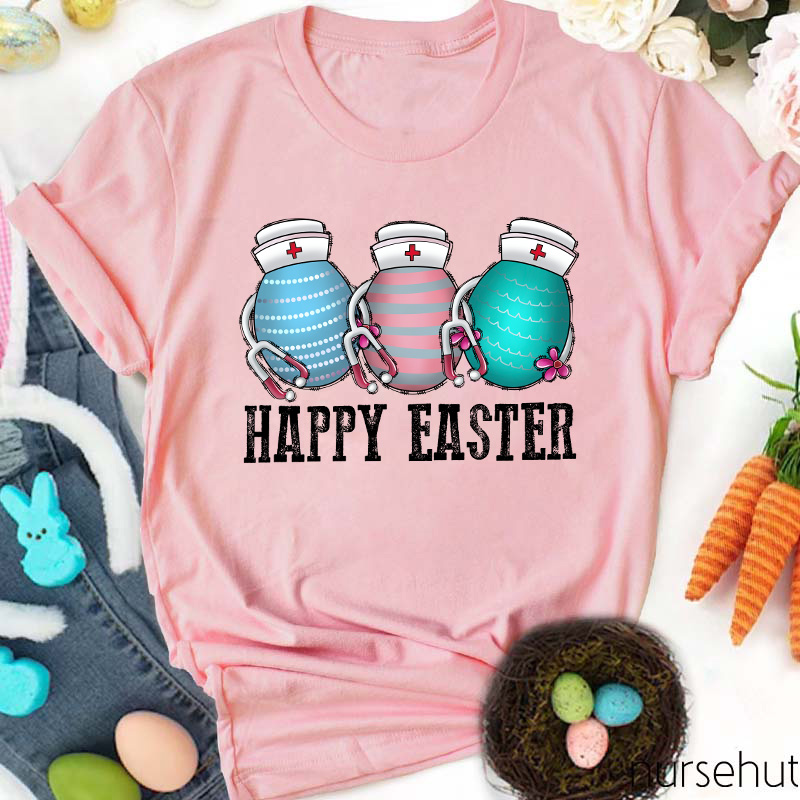 Eggs Wish You A Happy Easter Nurse T-Shirt