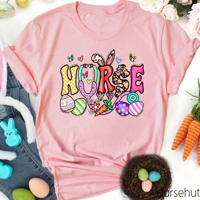 Easter Nurse Bunny Ears Eggs Carrot Nurse T-Shirt