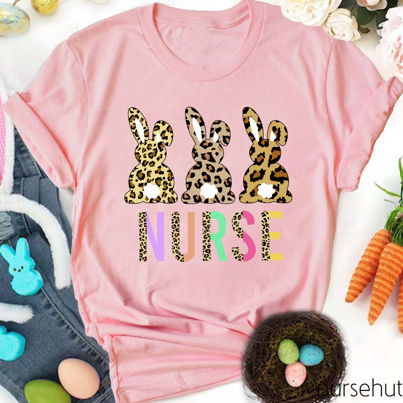 Leopard Bunnies Nurse T-Shirt