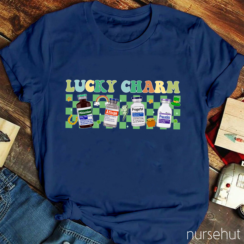 Lucky Charm Midazolam Ativan Propofol Precedex Nurse T-Shirt