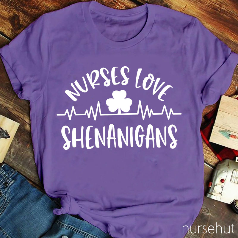 This Nurse Love Shenanigans Nurse T-Shirt