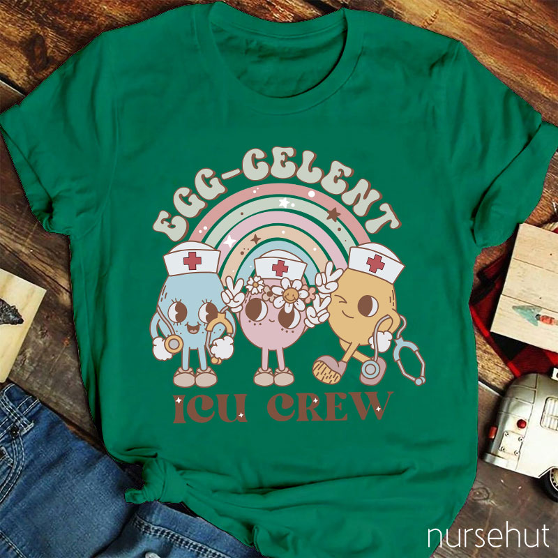 Personalized Egg-Cellent Nurse Crew Nurse T-Shirt