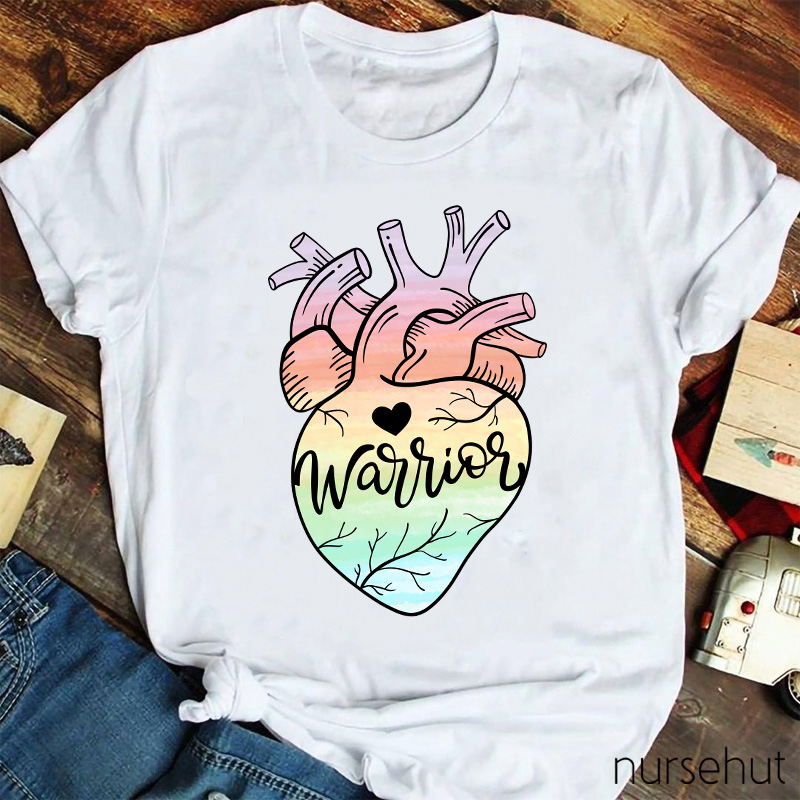 Anatomical Heart Warrior Nurse T-Shirt