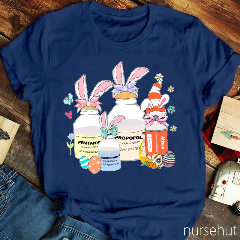 Crna Bunny Crew Nurse T-Shirt