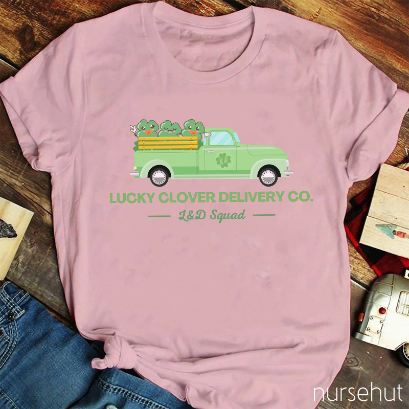 Lucky Clover Delivery Co Nurse T-Shirt