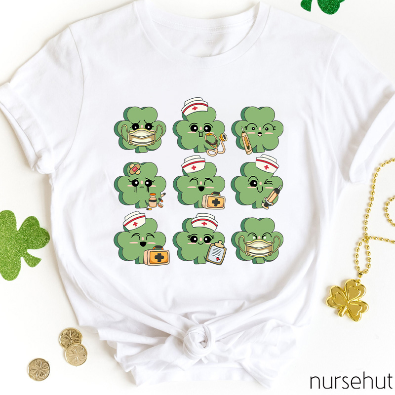 Cute Shamrock Nurse T-Shirt